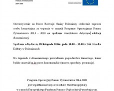 Warsztaty ekonomiczne z programu POPŻ 2014-2020 08.11.2016 r.