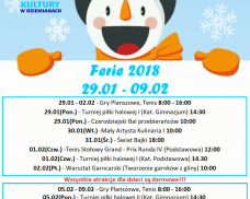 Wakacje zimowe w Gminie Dziemiany