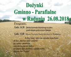 Dożynki  Gminno – Parafialne w Raduniu