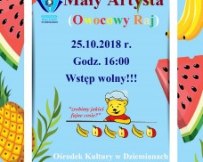 OŚRODEK KULTURY W DZIEMIANACH ZAPRASZA NA ZAJĘCIA Z CYKLU „MAŁY ARTYSTA”