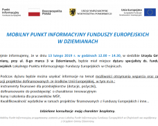 Mobilny Punkt Informacyjny Funduszy Europejskich w Dziemianach