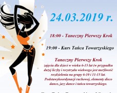 OŚRODEK KULTURY W DZIEMIANACH SERDECZNIE ZAPRASZA NA KOLEJNE ZAJĘCIA TANECZNE