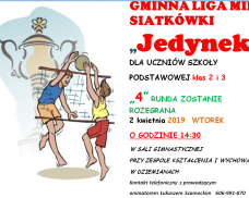 GMINNA LIGA MINI SIATKÓWKI „JEDYNEK” DLA UCZNIÓW SZKOŁY PODSTAWOWEJ KLAS 2 I 3