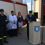 Poświęcenie nowszego samochodu strażackiego