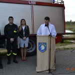 Poświęcenie nowszego samochodu strażackiego