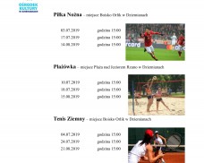 Letnie Turnieje Sportowe 2019 kategoria kl. VII, VIII i gimnazjum dziewczęta i chłopcy