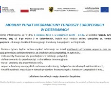 Mobilny Punkt Informacyjny Funduszy Europejskich w Dziemianach