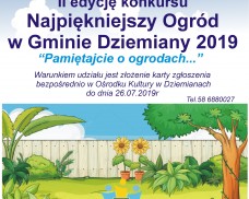 II edycja konkursu Najpiękniejszy Ogród w Gminie Dziemiany 2019