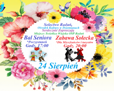 Sołectwo Raduń oraz Ośrodek Kultury w Dziemianach serdecznie zapraszają na Bal Seniora oraz Zabawę Sołecką