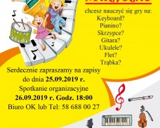 Zapraszamy na zajęcia muzyczne !