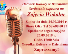 Zaproszenie na zajęcia wokalne
