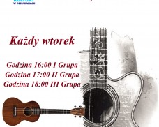 OŚRODEK KULTURY W DZIEMIANACH ZAPRASZA DO UDZIAŁU W NAUCE GRY NA GITARZE ORAZ UKULELE