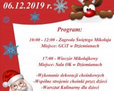 OŚRODEK KULTURY W DZIEMIANACH ZAPRASZA NA SPOTKANIE Z ŚWIĘTYM MIKOŁAJEM