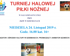 Zapraszamy na Turniej Piłki Halowej kat. 16+