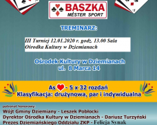 Ośrodek Kultury w Dziemianach zaprasza na III Turniej Baśki