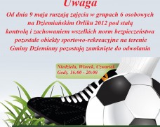 Dziemiański “Orlik 2012” czynny od 9 maja 2020
