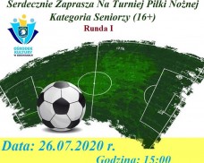 OŚRODEK KULTURY W DZIEMIANACH ZAPRASZA NA TURNIEJ PIŁKI NOŻNEJ KAT. 16+