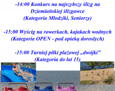Ośrodek Kultury w Dziemianach zaprasza do wzięcia udziału w konkursach na kąpielisku J. Rzuno w Dziemianach