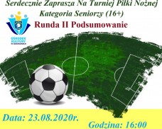 OŚRODEK KULTURY W DZIEMIANACH ZAPRASZA NA TURNIEJ PIŁKI NOŻNEJ KAT. 16+